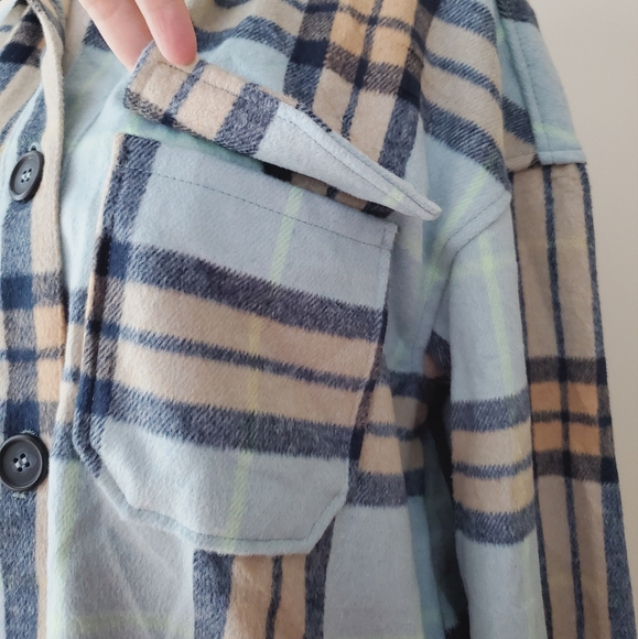 Anthropologie Avec Les Filles Plaid Fleece Shacket - Picture 14 of 16
